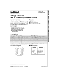 74AC109SCX datasheet:  Dual JK Positive Edge-Triggered Flip-Flop 74AC109SCX