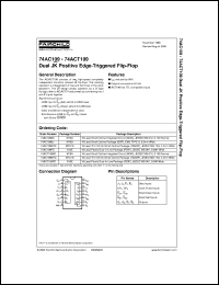 74AC109SC datasheet:  Dual JK Positive Edge-Triggered Flip-Flop 74AC109SC