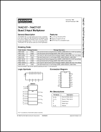 74AC157SJX datasheet:  Quad 2-Input Multiplexer 74AC157SJX