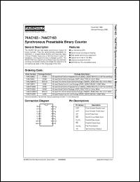 74AC163SJX datasheet:  Synchronous Presettable Binary Counter 74AC163SJX