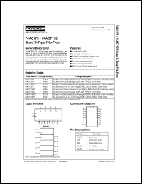 74AC175SJ datasheet:  Quad D-Type Flip-Flop 74AC175SJ