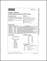 74AC574SCX datasheet:  Octal D-Type Flip-Flop with 3-STATE Outputs 74AC574SCX