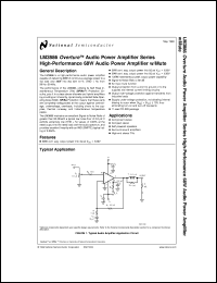 LM3886MWC datasheet: High-Performance 68W Audio Power Amplifier with Mute LM3886MWC