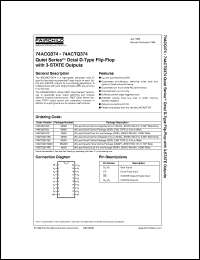 74ACQ374CW datasheet:  Quiet Series Octal D Flip-Flop with 3-STATE Outputs 74ACQ374CW