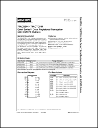 74ACQ544SC datasheet:  Quiet Series Octal Registered Transceiver with 3-STATE Outputs 74ACQ544SC
