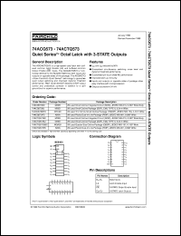 74ACQ573PC datasheet:  Quiet Series Octal Latch with 3-STATE Outputs 74ACQ573PC