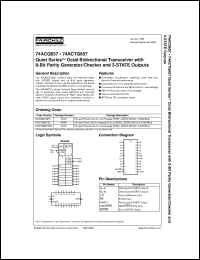 74ACQ657SPC datasheet:  Quiet Series Octal Bidirectional Transceiver with 8-Bit Parity Generator/Checker and 3-STATE Outputs 74ACQ657SPC