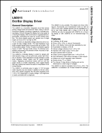 LM3915MWC datasheet: Dot/Bar Display Driver LM3915MWC