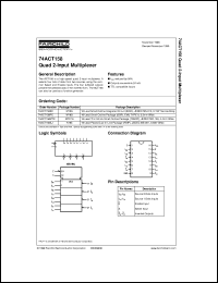 74ACT158SCX datasheet:  Quad 2-Input Multiplexer 74ACT158SCX