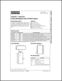 74ACT251MTC datasheet:  8-Input Multiplexer with 3-STATE Output 74ACT251MTC