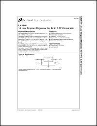 LM3940IS-3.3 datasheet: IA Low Dropout Regulator for 5V to 3.3V Conversion LM3940IS-3.3