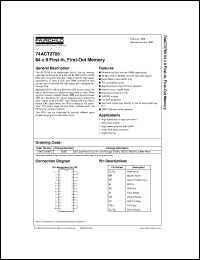 74ACT2708PC datasheet:  64 x 9 First-In First-Out Memory 74ACT2708PC