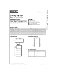 74ACT399SCX datasheet:  Quad 2-Port Register 74ACT399SCX