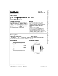 74ACT899QCX datasheet:  9-Bit Latchable Transceiver with Parity Generator/Checker 74ACT899QCX