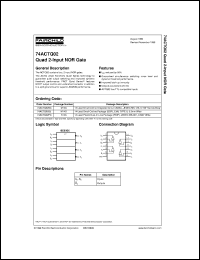 74ACTQ02SC datasheet:  Quad 2-Input NOR Gate 74ACTQ02SC