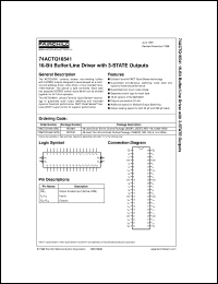 74ACTQ16541CW datasheet:  16-Bit Buffer/Line Driver with 3-STATE Outputs 74ACTQ16541CW