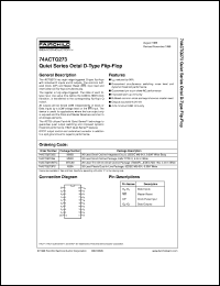 74ACTQ273MTCX datasheet:  Quiet Series Octal D Flip-Flop 74ACTQ273MTCX