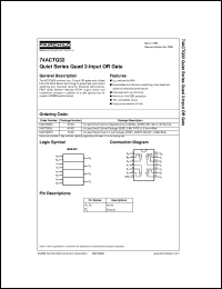 74ACTQ32SJX datasheet:  Quiet Series Quad 2-Input OR Gate 74ACTQ32SJX