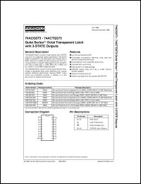 74ACTQ373SJ datasheet:  Quiet Series Octal Transparent Latch with 3-STATE Outputs 74ACTQ373SJ