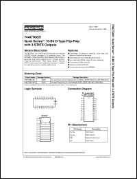 74ACTQ821SCX datasheet:  Quiet Series 10-Bit D-Type Flip-Flop with 3-STATE Outputs 74ACTQ821SCX