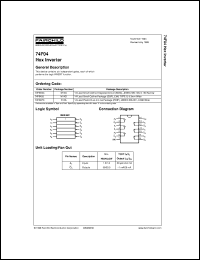 74F04SJX datasheet:  Hex Inverter 74F04SJX