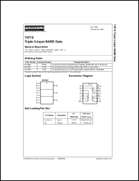 74F10SJ datasheet:  Triple 3-Input NAND Gate 74F10SJ