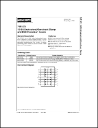 74F1071SCX datasheet:  18-Bit Undershoot/Overshoot Clamp and ESD Protection Device 74F1071SCX