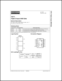 74F11SCX datasheet:  Triple 3-Input AND Gate 74F11SCX