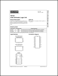 74F181PC datasheet:  4-Bit Arithmetic Logic Unit 74F181PC