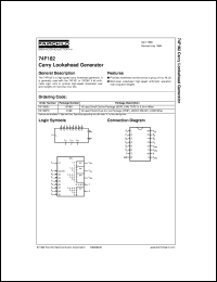 74F182PC datasheet:  Carry Lookahead Generator 74F182PC