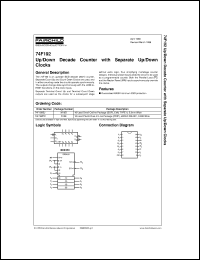 74F192SJ datasheet:  Up/Down Decade Counter with Separate Up/Down Clocks 74F192SJ