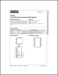 74F194SJX datasheet:  4-Bit Bidirectional Universal Shift Register 74F194SJX