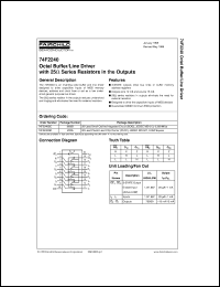 74F2240SC datasheet:  Octal Buffer/Line Driver with 25 Ohm Series Resistors in the Outputs 74F2240SC