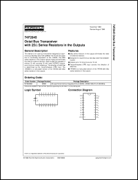 74F2645SCX datasheet:  Octal Bus Transceiver with 25 Ohm Series Resistor in the Outputs 74F2645SCX