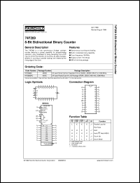 74F269SC datasheet:  8-Bit Bidirectional Binary Counter 74F269SC