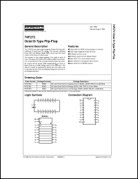 74F273SJX datasheet:  Octal D-Type Flip-Flop 74F273SJX