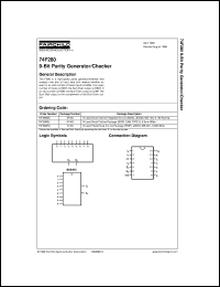 74F280SC datasheet:  9-Bit Parity Generator/Checker 74F280SC
