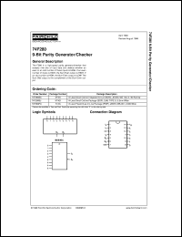 74F280PC datasheet:  9-Bit Parity Generator/Checker 74F280PC