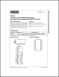 74F323SCX datasheet:  Octal Universal Shift/Storage Register with Synchronous Reset and Common I/O Pins 74F323SCX