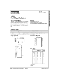 74F352SJ datasheet:  Dual 4-Input Multiplexer 74F352SJ