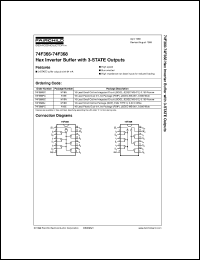 74F368SJ datasheet:  Hex Inverter/Buffer with 3-STATE Outputs 74F368SJ