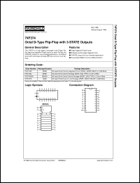 74F374SCX datasheet:  Octal D-Type Flip-Flop with 3-STATE Outputs 74F374SCX