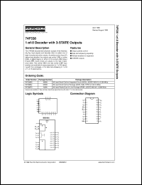 74F538SCX datasheet:  1-of-8 Decoder with 3-STATE Outputs 74F538SCX