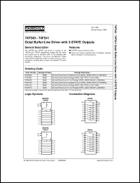 74F540SCX datasheet:  Octal Buffer/Line Driver with 3-STATE Outputs (Inverting) 74F540SCX