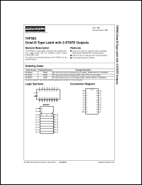74F563SCX datasheet:  Octal D-Type Latch with 3-STATE Outputs 74F563SCX