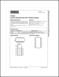 74F564SJ datasheet:  Octal D-Type Flip-Flop with 3-STATE Outputs 74F564SJ