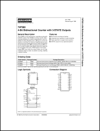 74F569PC datasheet:  4-Bit Bidirectional Decade Counter with 3-STATE Outputs 74F569PC