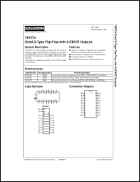 74F574SC datasheet:  Octal D-Type Flip-Flop with 3-STATE Outputs 74F574SC