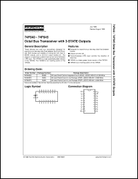 74F640PC datasheet:  Octal Bus Transceiver with 3-STATE Outputs 74F640PC