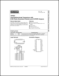 74F657SCX datasheet:  Octal Bidirectional Transceiver with 8-Bit Parity Generator/Checker and 3-STATE Outputs 74F657SCX